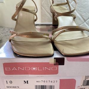 Women’s Bandalino gold sandals size 10